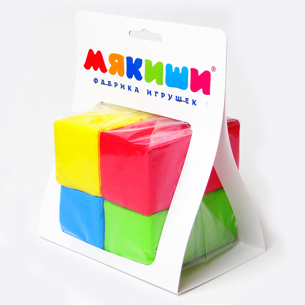 картинка Мякиши Кубики «4 цвета», 8 кубиков от магазина 2 Жирафа