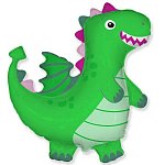 Шар фольгированный 32" «Динозавр» Зеленый