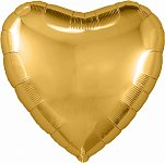 Шар фольгированный 18" Сердце золотой