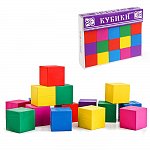 Кубики "Цветные" 20 элементов