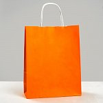 Пакет крафт "Радуга" оранжевый, 25 х 11 х 32 см